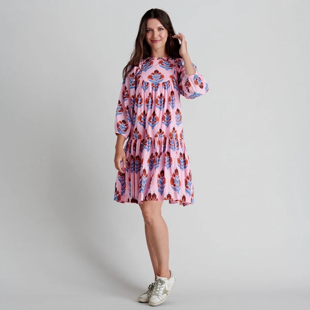 Pink Chicken Bubblegum Flower Brayden Dress | Size Small